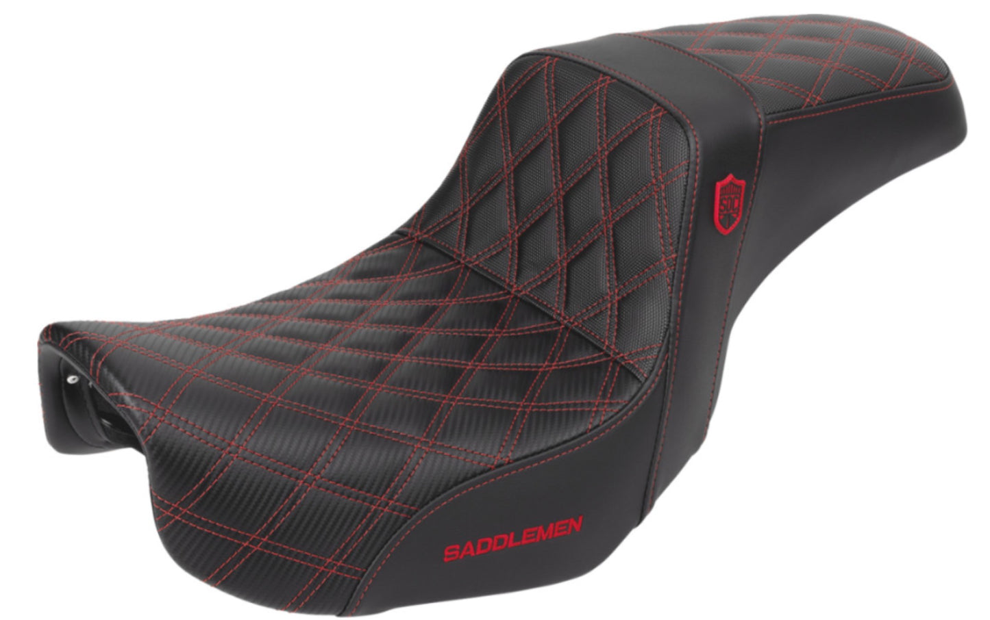 SADDLEMEN
SC80604RED Pro Series SDC Performance Seat - Carbon Fiber/Lumbar Gripper - Red Stitch - Dyna '06-'17
