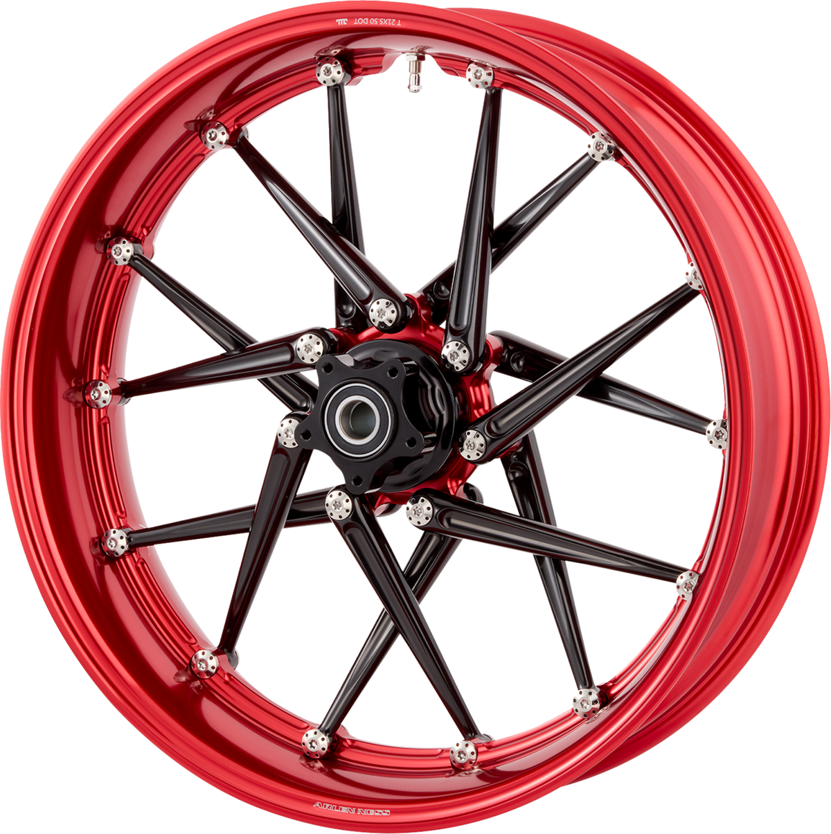 Spoken Rim - Red Rim/Black Spokes - 21x5.5
