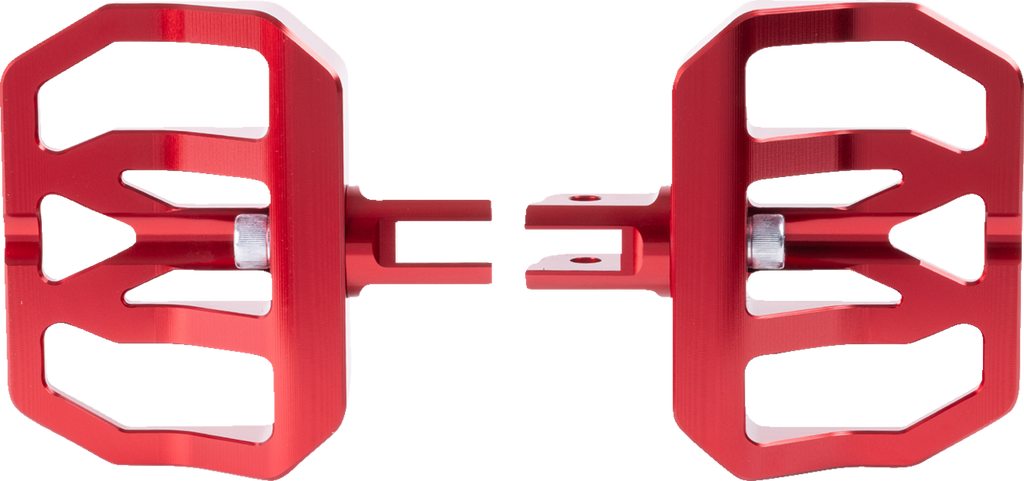 Mini Aggressor Floorboards - Red - Front