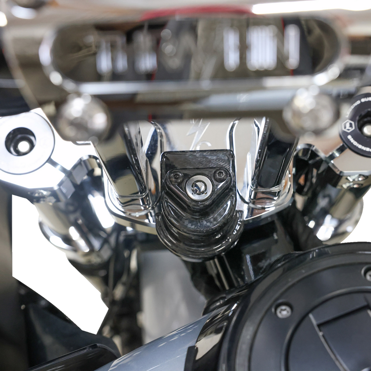 Cover Steering Lock - Gloss Weave Carbon Fiber
