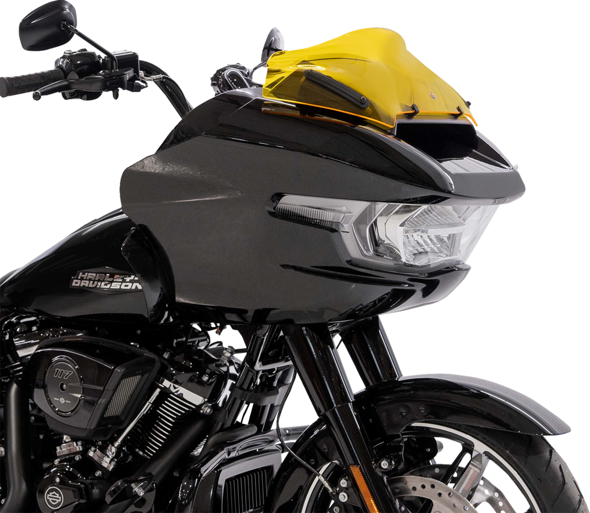 Kolor Flare® Windshield - 8" - Yellow - '23-'26 FLTRX/FLTRT