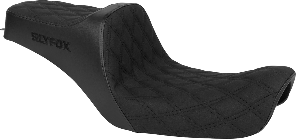 High Noon Seat - Double Diamond - Black Logo - Black Stitch - FXD '96-'03