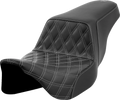 Step-Up Seat - Front Lattice Stitch - Dark Gray Stitch - FLH/FLT '08-'23