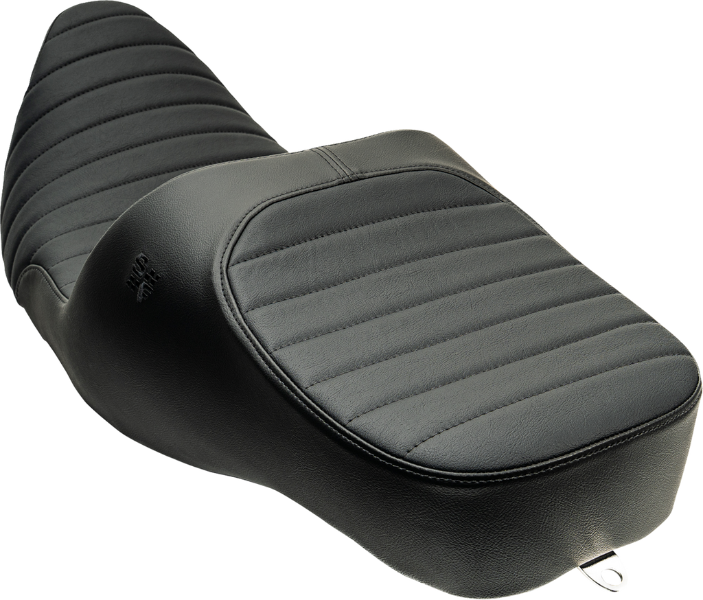Chariot Seat - Black Classic Stitch - Black Logo - FLH/FLT '09-'23.5