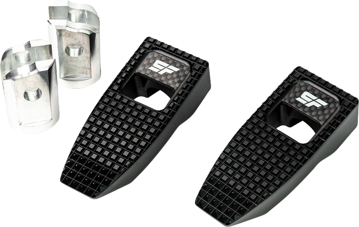 Speed Pegs - Black Anodized - Front