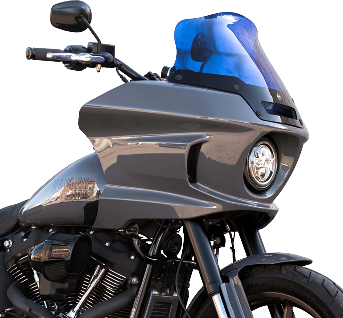 Kolor Flare® Windshield - 8" - Blue - '22-'26 FXLRST
