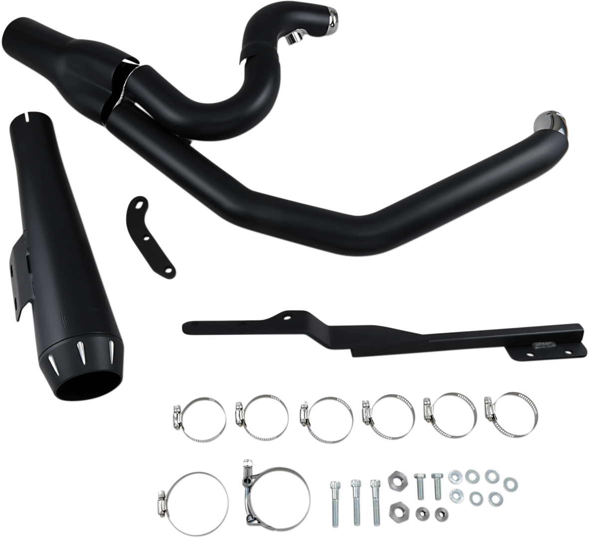 2:1 Exhaust - Black - Megaphone - Short - '91-'05 FXD
