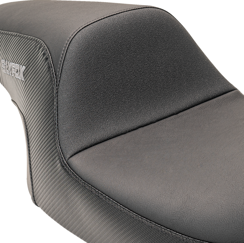 Drifter Seat - Gray Logo - Smooth Vinyl - Carbon Fiber - FL '97-'07