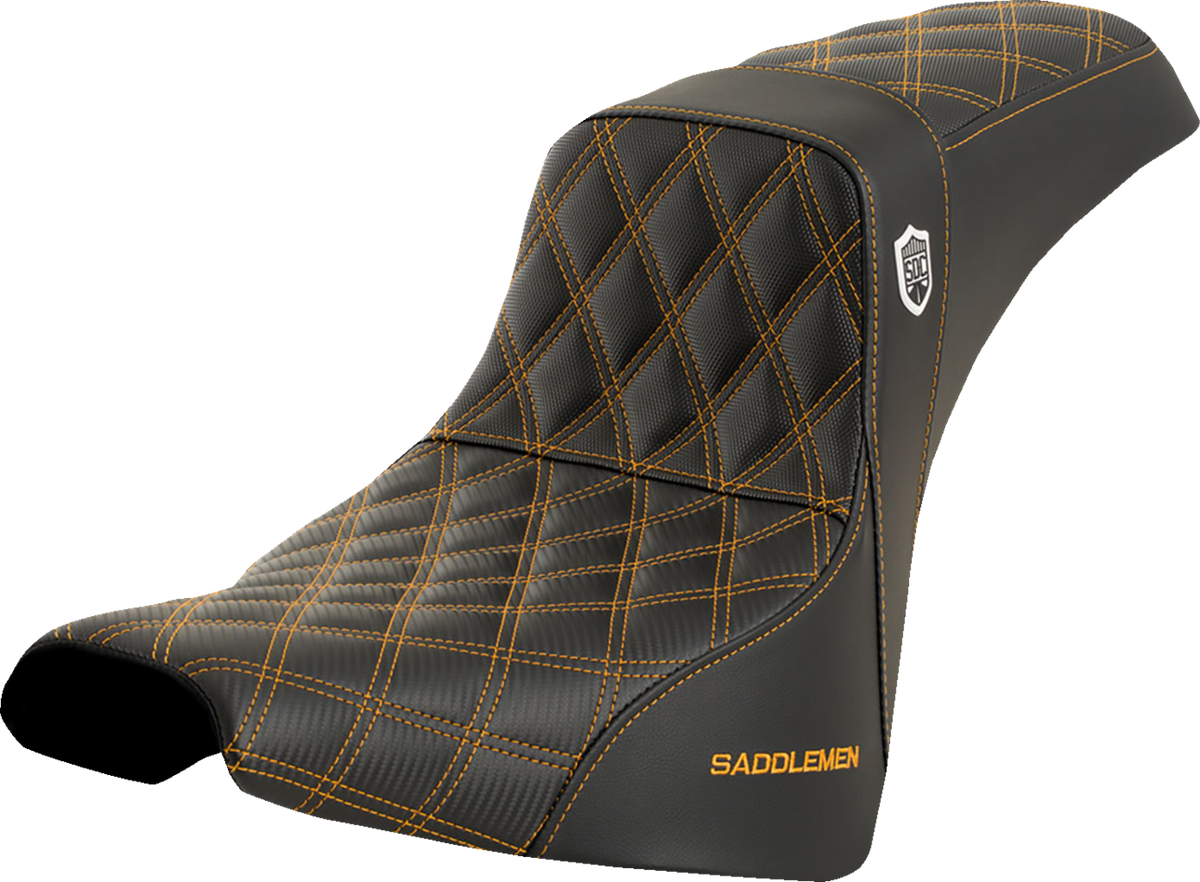 Pro Series SDC Performance Seat - w/o Backrest - Gold Stitch - FXBB/FXST '18-'23