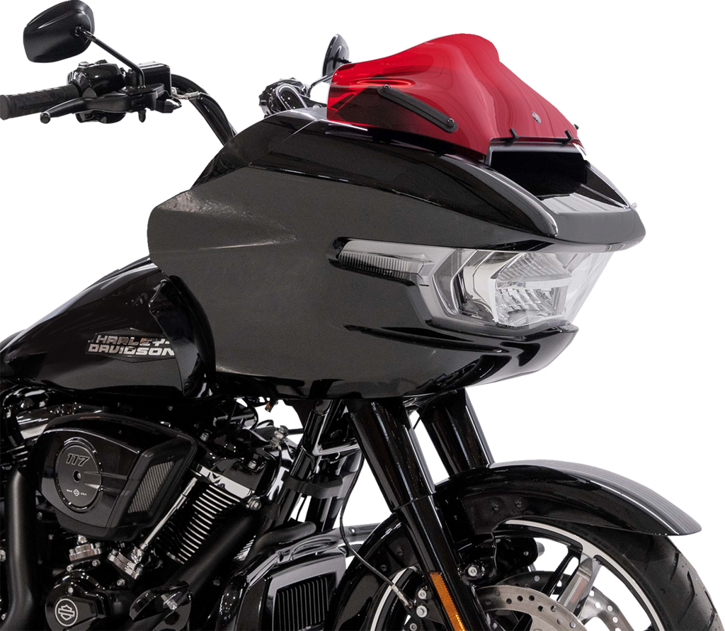Kolor Flare® Windshield - 8" - Red - '23-'26 FLTRX/FLTRT