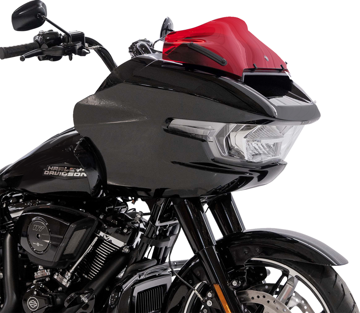 Kolor Flare® Windshield - 8" - Red - '23-'26 FLTRX/FLTRT