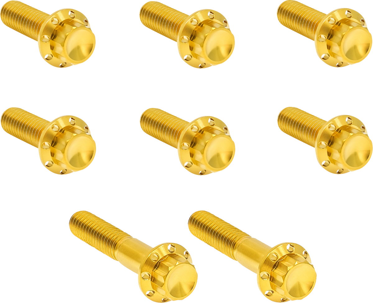 Bolt Kit - Trap Door - Titanium - 12-Point - Twin Cam/6-Speed - Gold