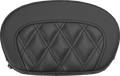 Mini Contour Sissy Bar Pad - Lattice Stitch - Carbon Fiber - Black Stitch