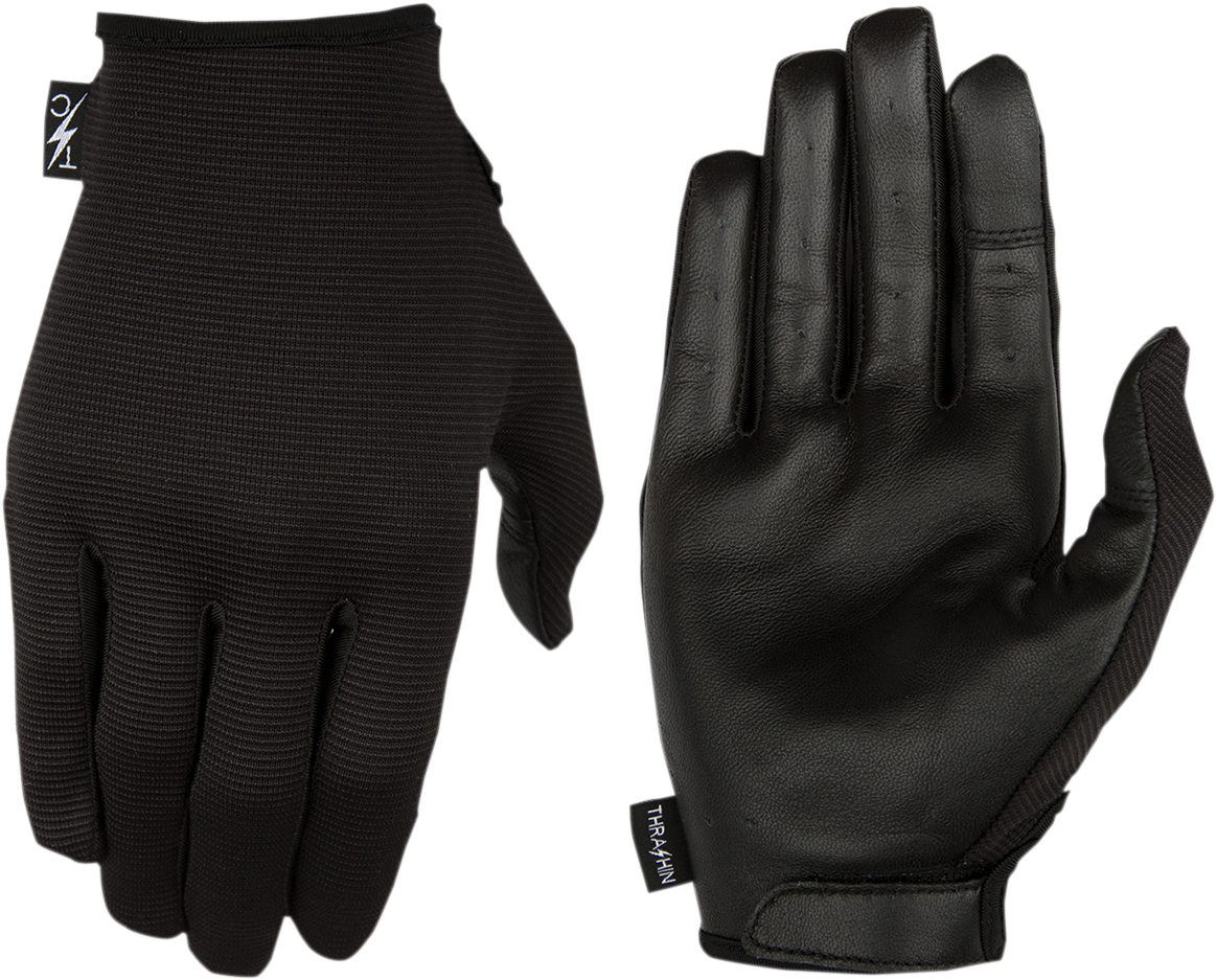 Stealth Leather Palm Gloves - Black - XL