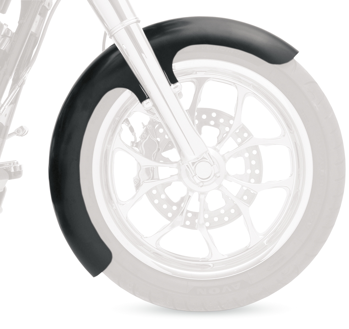 Wrapper Front Fender - Black - 16"-19" Wheel - HD Touring/Trike