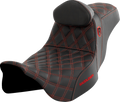 Pro Series SDC Performance Seat - w/ Backrest - Red Stitch - FLH/FLT '08-'23