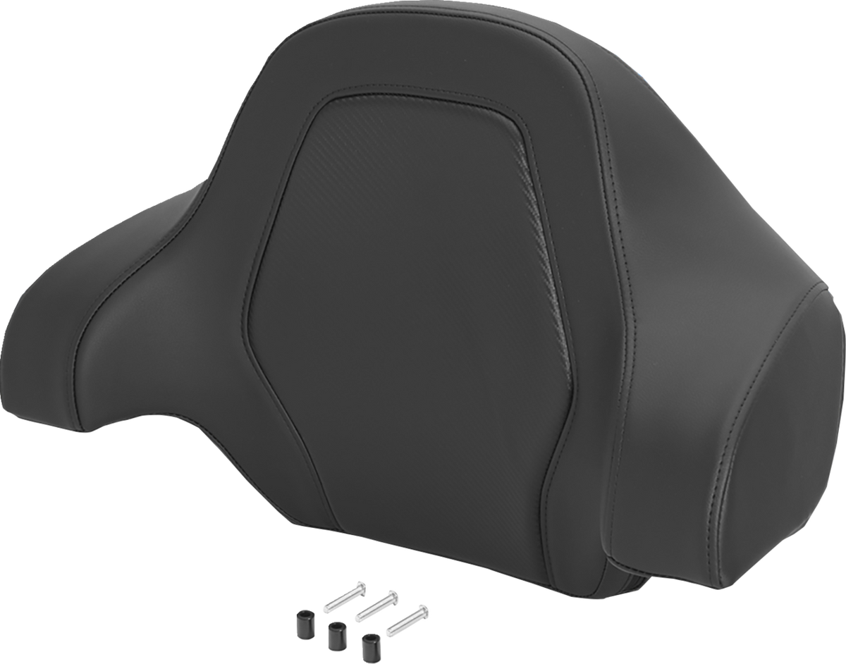 Deluxe Tour Pack Sissy Bar Pad - Carbon Fiber - Black