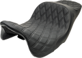 Chariot Seat - Black Double Diamond Stitch - Black Logo - FLH/FLT '09-'23.5
