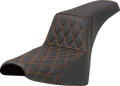 Step-Up Seat - Front Lattice Stitch - Orange Stitch - FXST/FXBB '18-'25
