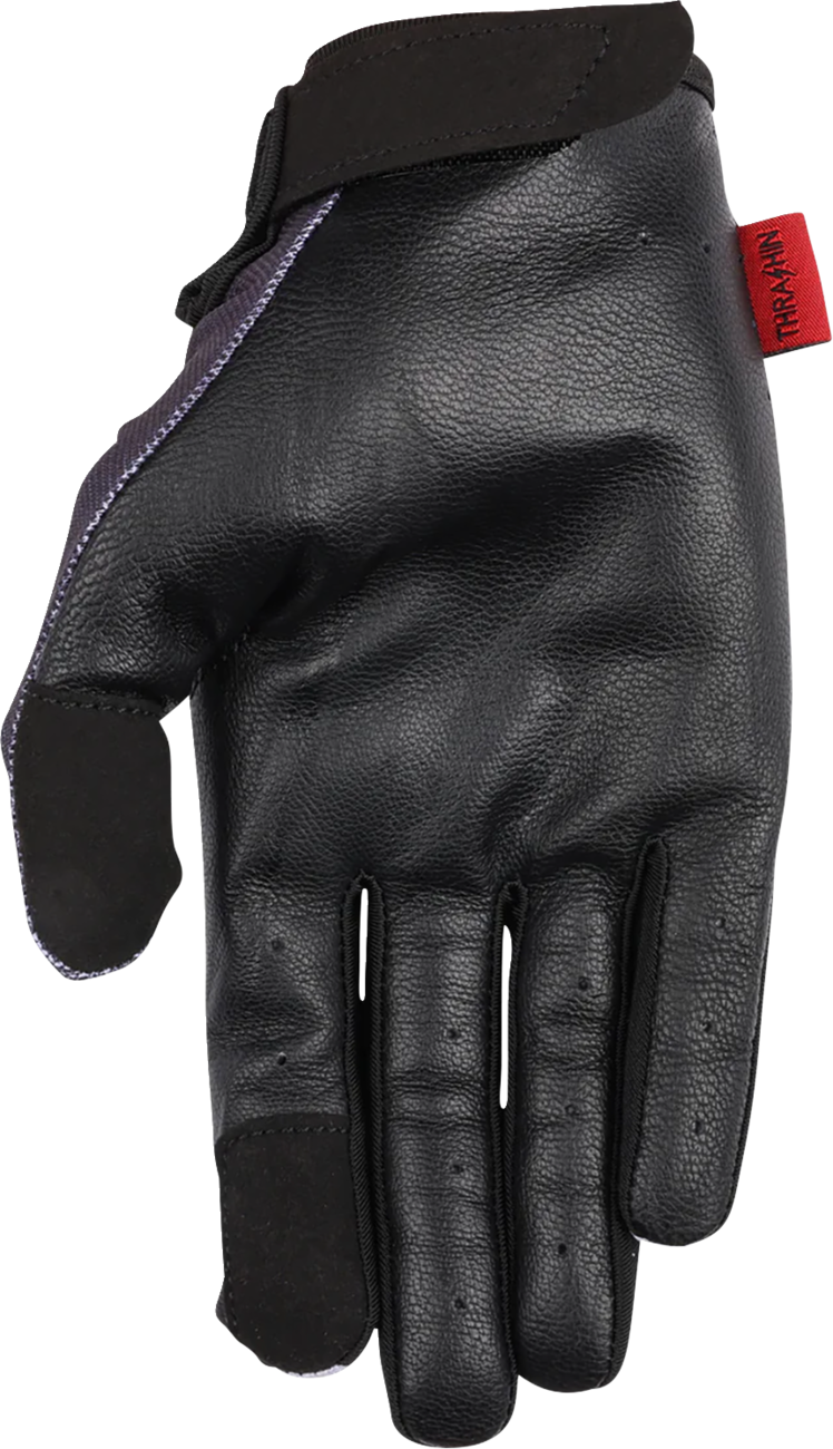 Stealth Leather Palm Flame Gloves - Gray - Medium