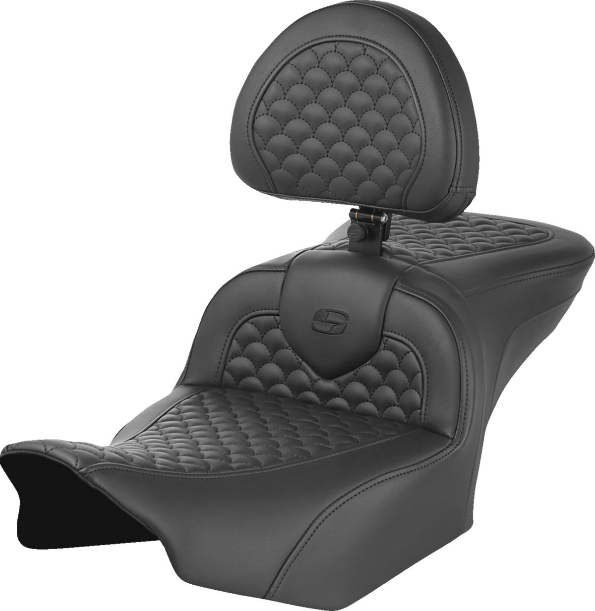 Roadsofa™ Seat - Dragon Scale Stitch - w/ Backrest - FLTR/FLHX '23-'25