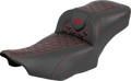 Roadsofa™ Extended Reach Seat - without Backrest - Red Stitch - FLH/FLT '23-'25