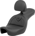 Roadsofa™ Seat - with Backrest - Black/Black Stitching - FXD '06-'17