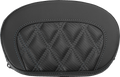 Mini Contour Sissy Bar Pad - Lattice Stitch - Carbon Fiber - Gray Stitch