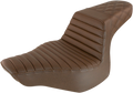 Step-Up Seat - Front Tuck-n-Roll/Rear Lattice Stitch - Brown
