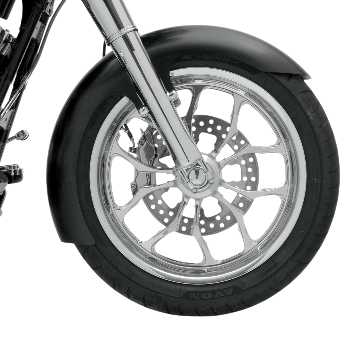 Slicer Front Fender - Black - 16"-19" Wheel - HD Touring/Trike