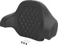Deluxe Tour Pack Sissy Bar Pad - Carbon Fiber - Black Lattice Stitch