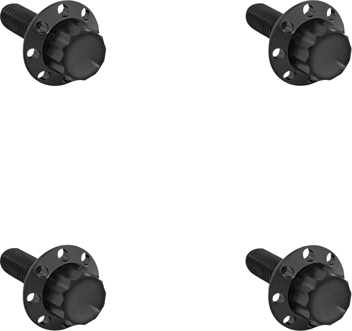 Bolt Kit - Windshield - Titanium - 12-Point - Black