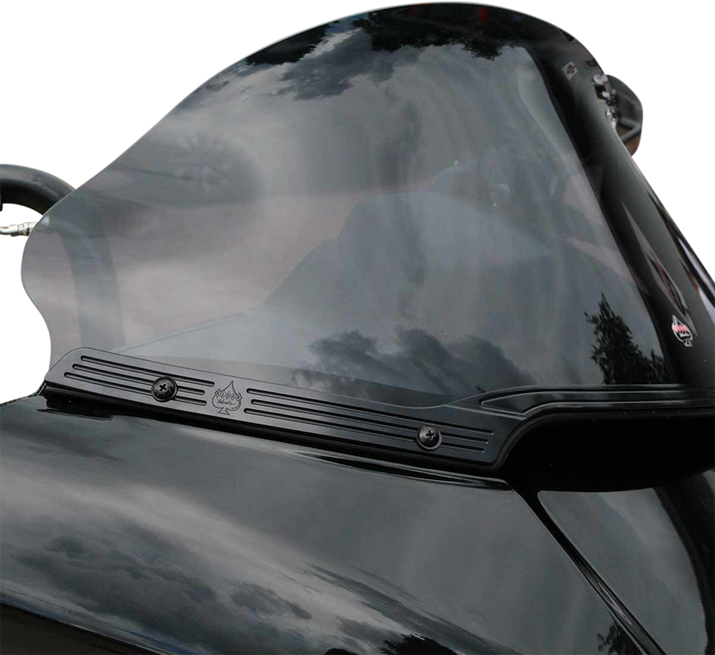 Flare® Windshield Trim - Logo - Blacked Out - Harley-Davidson®