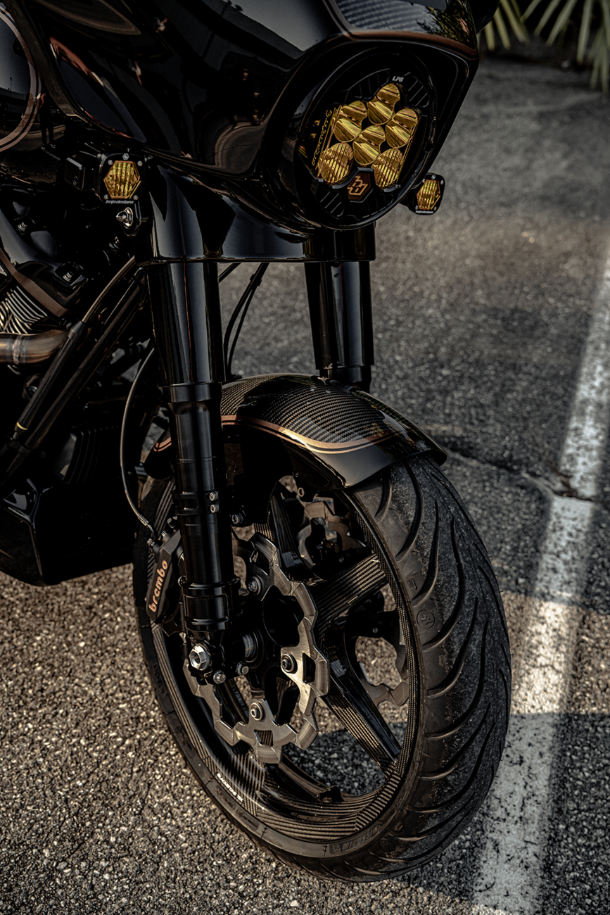 Front Fender - Mid Length - Carbon Fiber/Gloss - HD '14-'25