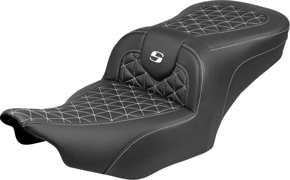 Roadsofa™ Seat - without Backrest - White Stitch - FLH/FLT '23-'25
