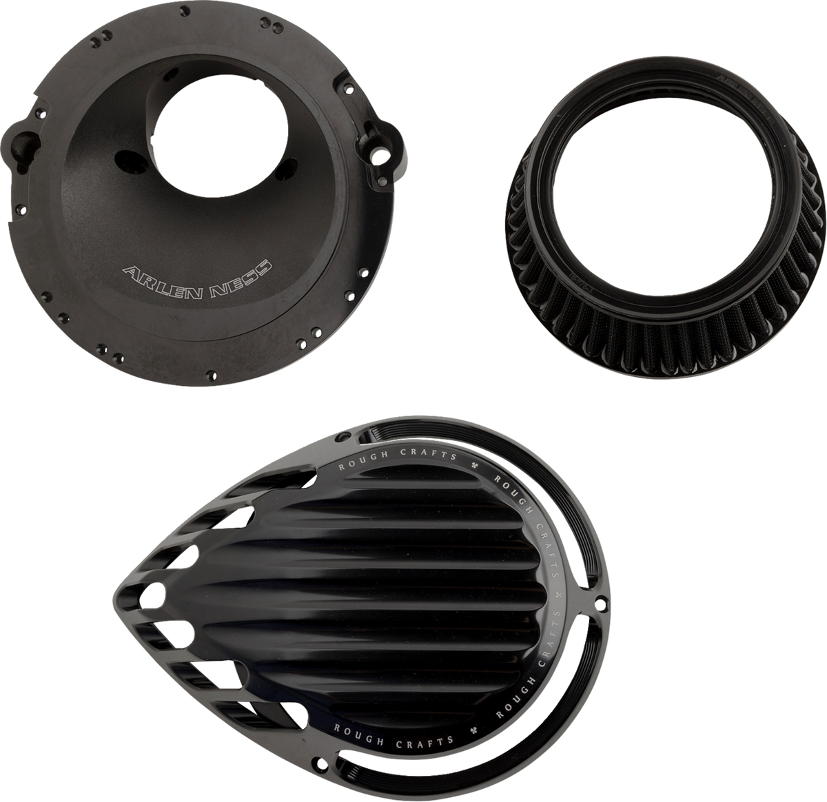 Rough Craft Air Cleaner Kit - Black