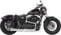 Mega Power Exhaust - Chrome - Short - '04-'13 XL with Mid/Fo