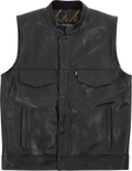 Mulholland Leather Riding Vest - Black - Large