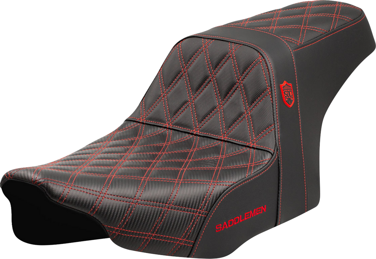 Pro Series SDC Performance Seat - Red Stitching - w/o Backrest - FLT/FLH '23-'24