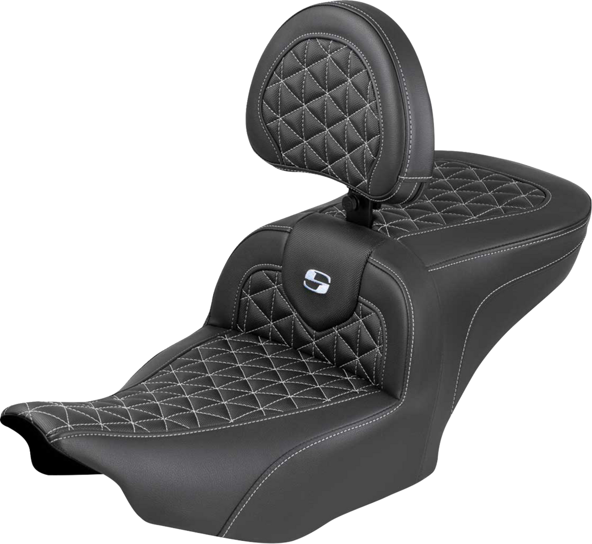 Roadsofa™ Seat - with Backrest - Silver Stitch - FLH/FLT '23-'25