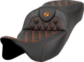 Extended Reach Roadsofa™ Seat - Lattice Stitch - Orange Stitch - without Backrest - FL '08-'24