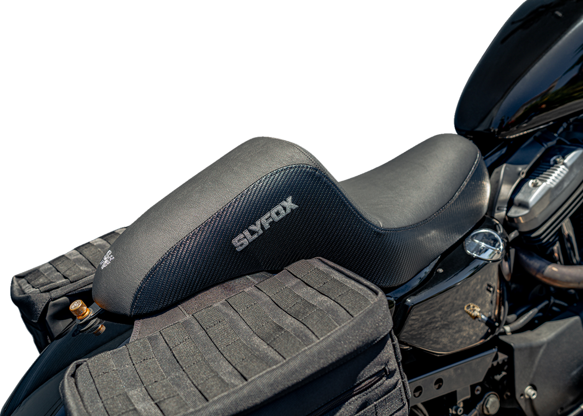 Drifter Seat - Gray Logo - Black Vinyl w/ Slipstop - Carbon Fiber - XL '04-'22