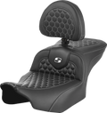 Roadsofa™ Seat - with Backrest - Honeycomb - White Stitch - FLTR/FLHX '23-'24