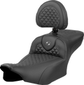 Roadsofa™ Extended Reach Seat - Dragon Scale Stitch - Dark Gray Stitch - w/ Backrest - FL '23-'24