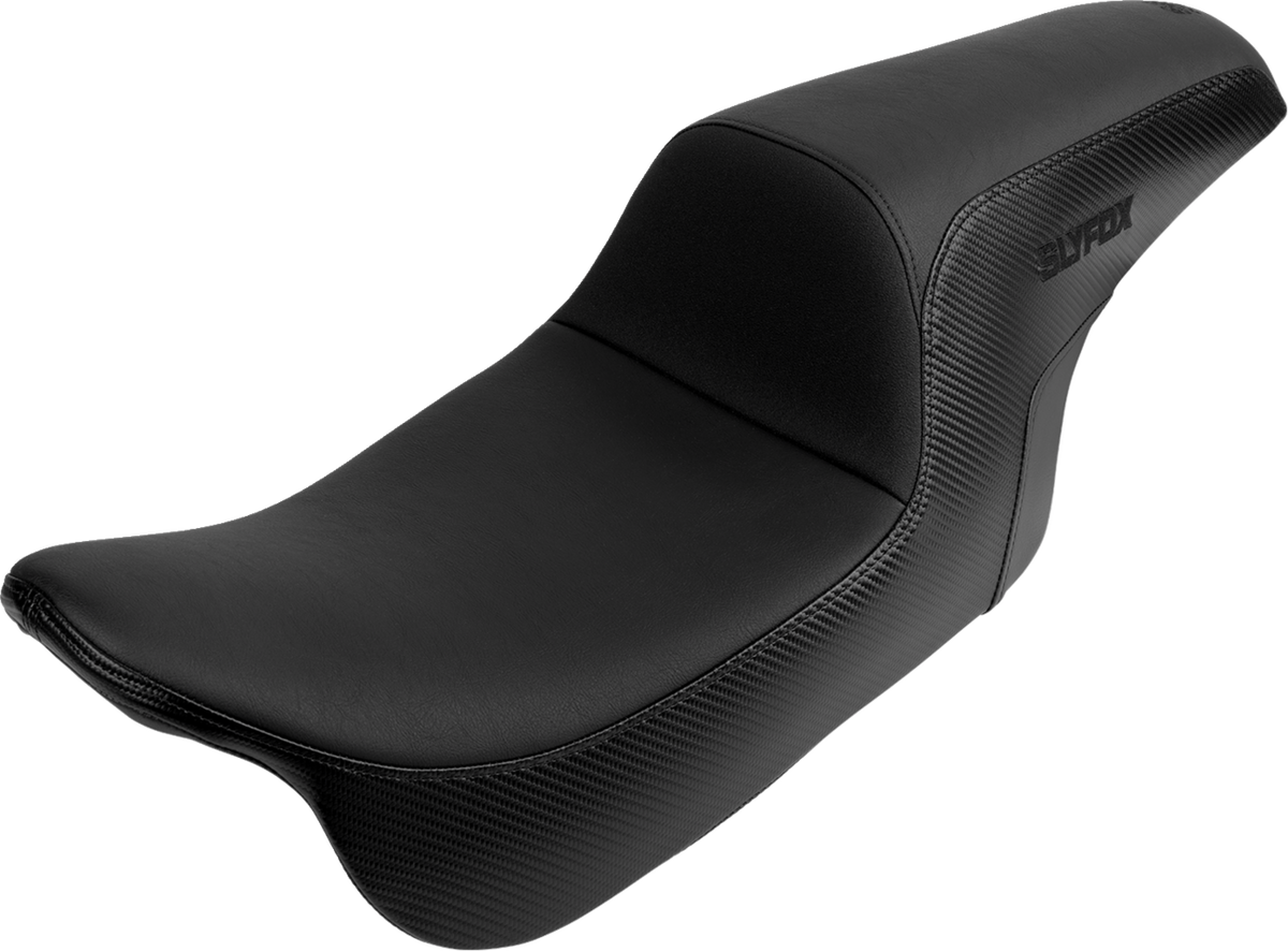 Drifter Seat - Black Logo - Smooth Vinyl - Carbon Fiber - FL '08-'23