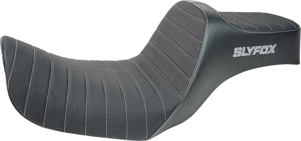 High Noon Seat - Vinyl - Classic Stitch - Gray Logo - Dyna '12-'16