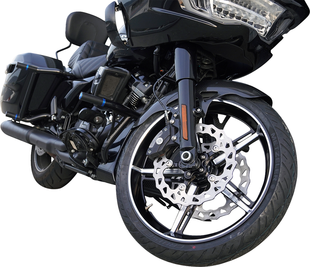 Wheel with Hub/Adapter - Factory 24 - Front - Black/Contrast Cut - 21x3.5