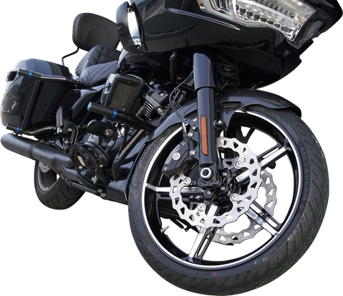 Wheel with Hub/Adapter - Factory 24 - Front - Black/Contrast Cut - 21x3.5