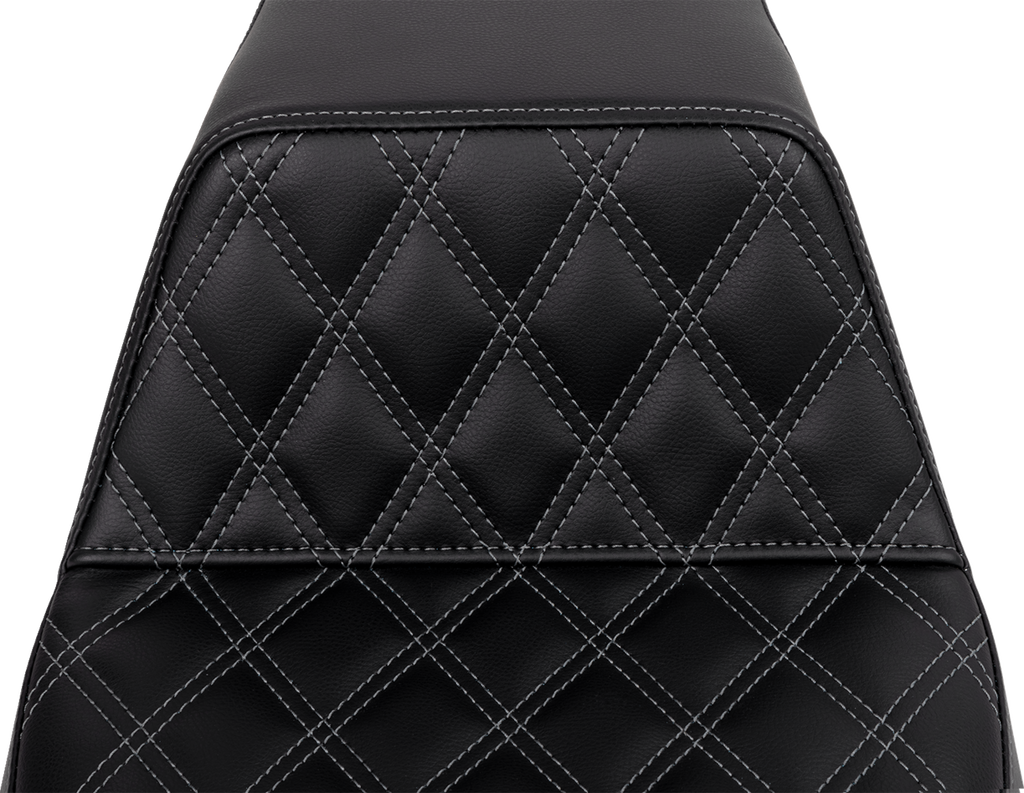 Step-Up Seat - Front Lattice Stitch - Dark Gray Stitch - FLH/FLT '08-'23