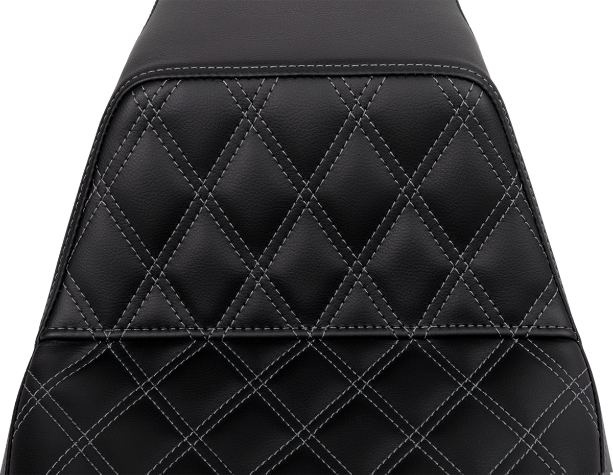Step-Up Seat - Front Lattice Stitch - Dark Gray Stitch - FLH/FLT '08-'23